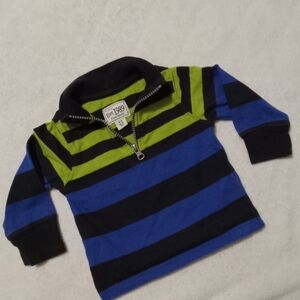 5 for $10 Childrens Place Longsleeve 1/4 Zip Stripe Shirt 6-9M